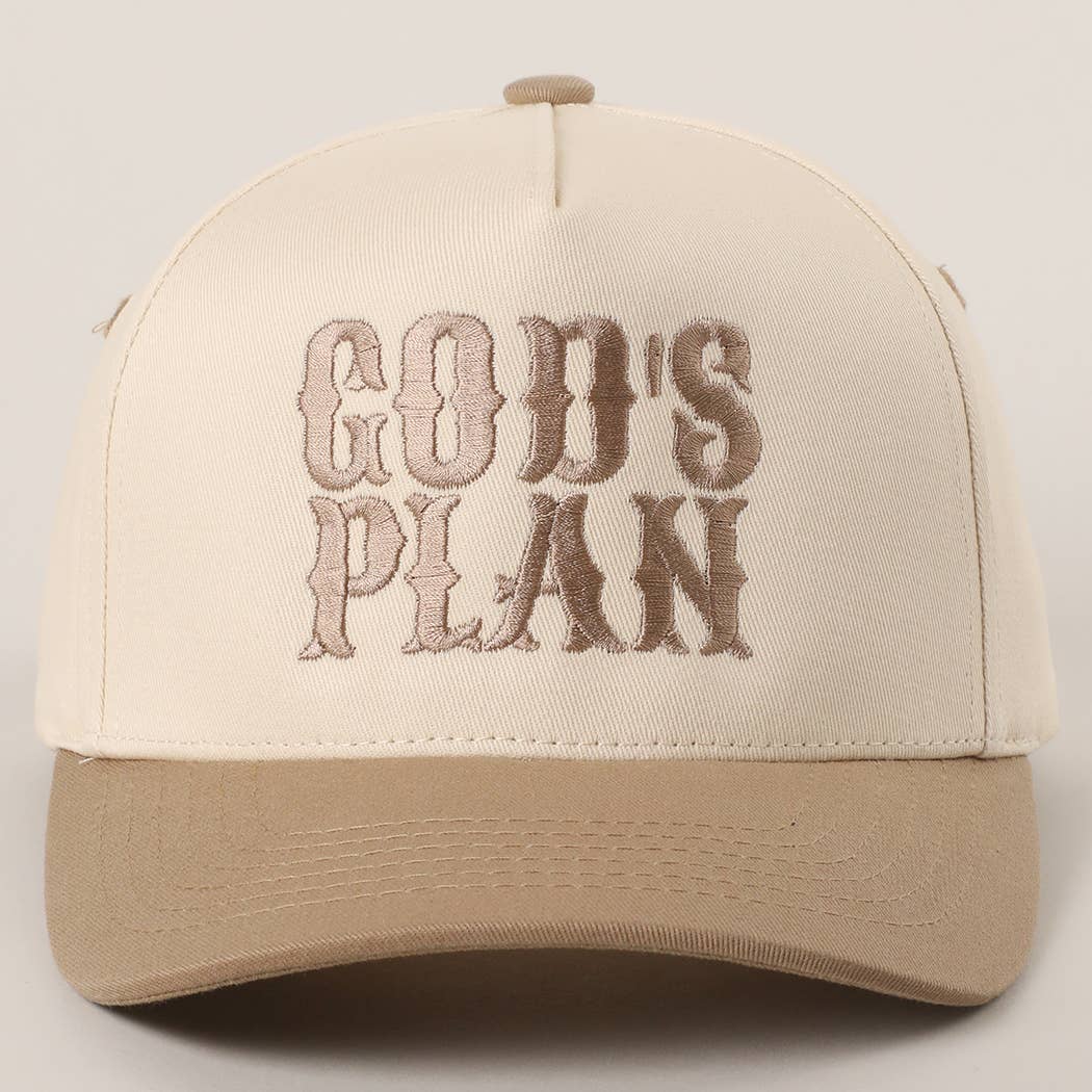 GOD's Plan Embroidered Two-Tone Trucker Hat