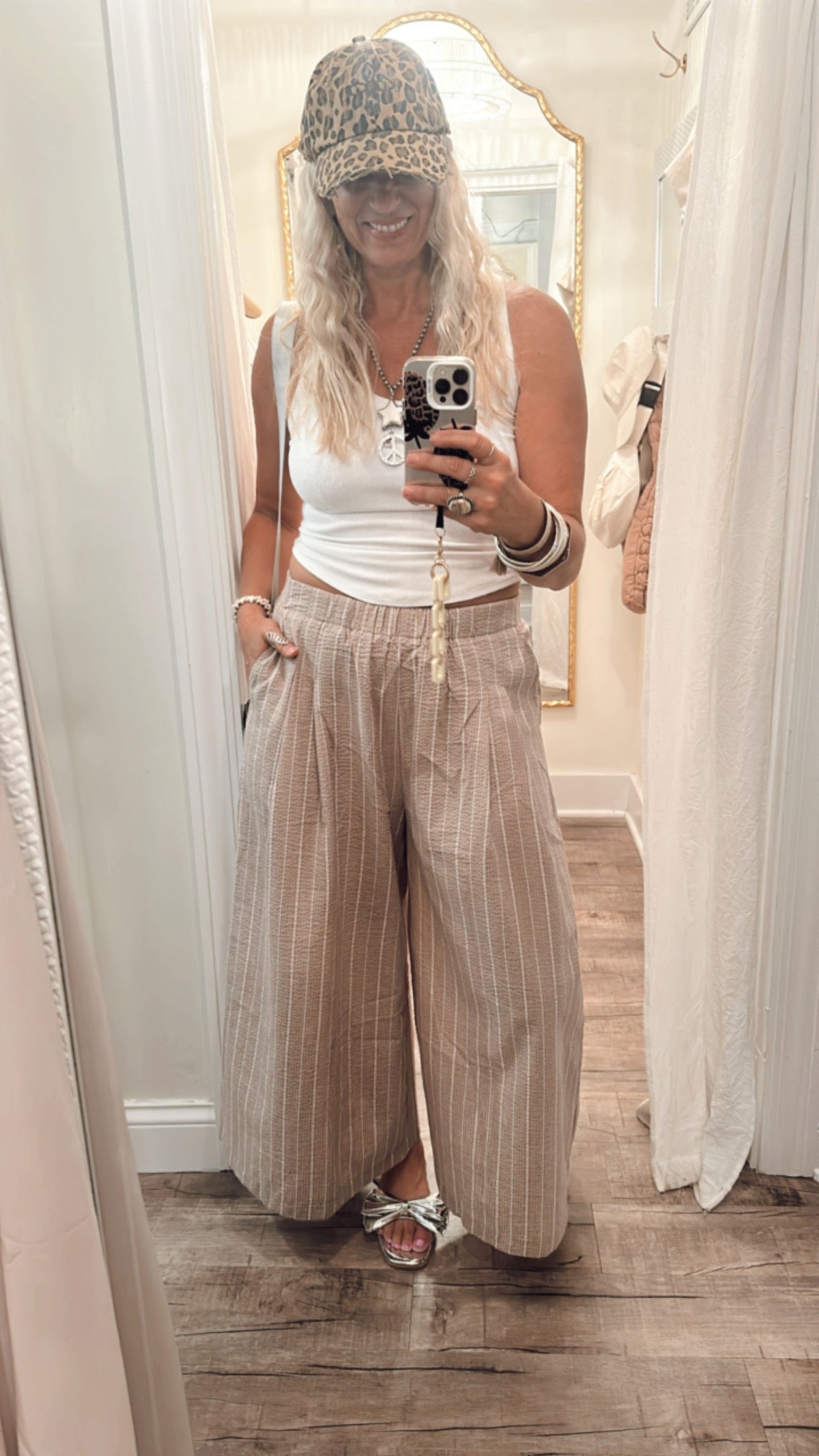 Stripe Wide Leg Pants