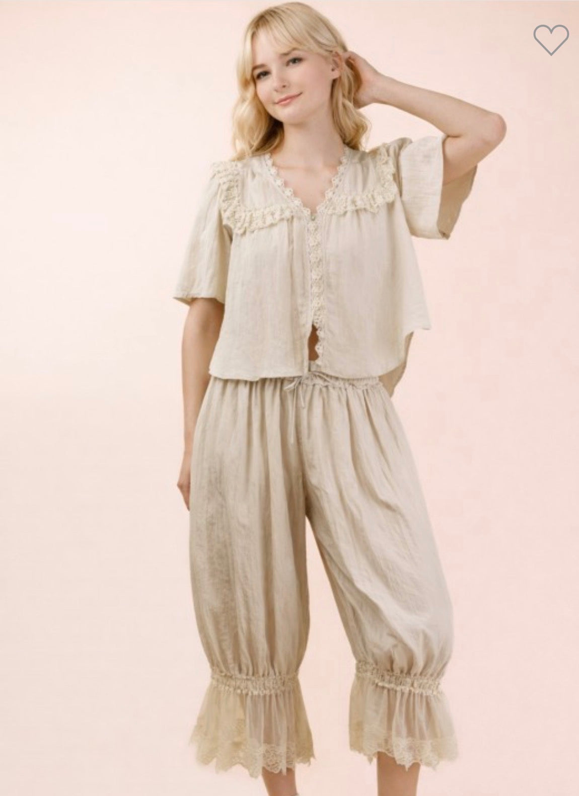 Lace Bloomer Pants