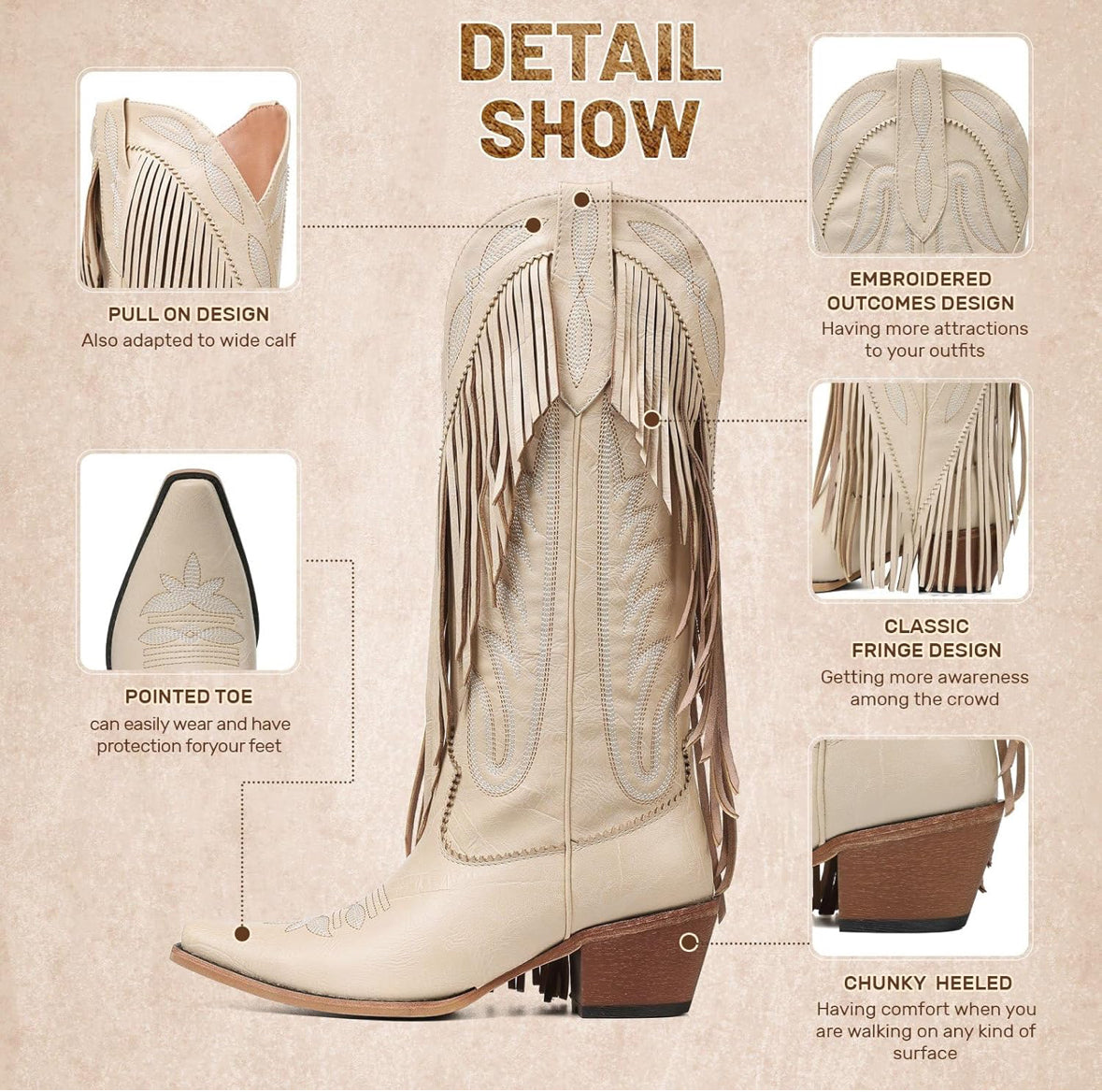 Boho Chic Fringe Boots