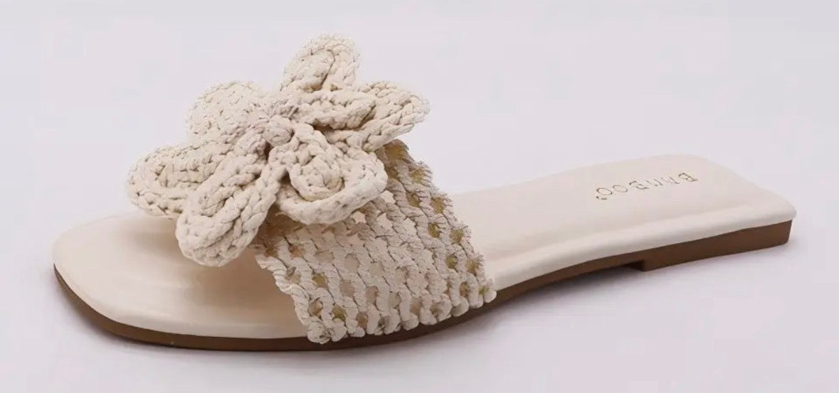 Crochet Beige Sandals