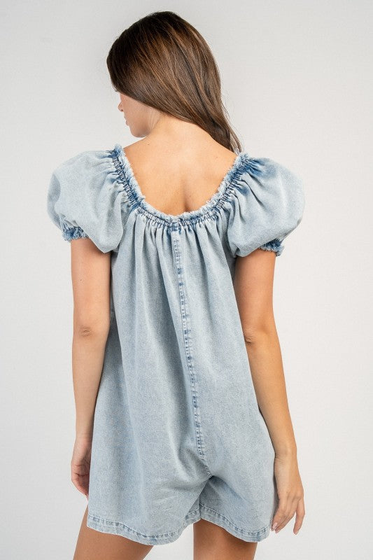 BOXY SHIFT ROMPER W/ FRINGE DETAIL