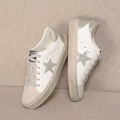 Believe in Miracles Lace-up Snake Print Suede Star Sneakers
