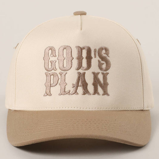 GOD's Plan Embroidered Two-Tone Trucker Hat