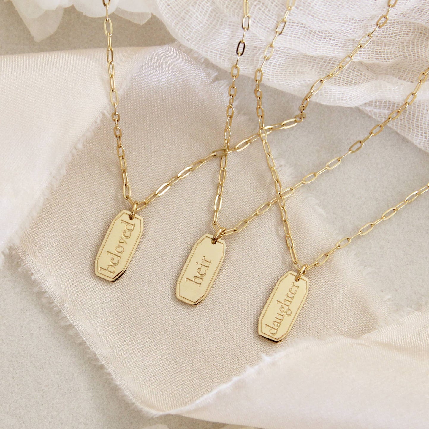 Beloved Necklace, Ephesians 5:1: Yellow Gold