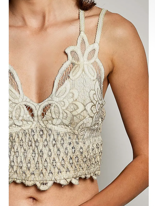 Lace Crochet Bodice Smock Band
Cross Strap Bralette Top