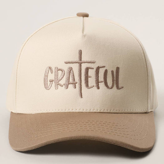 GRATEFUL Embroidery Two-Tone Trucker Hat