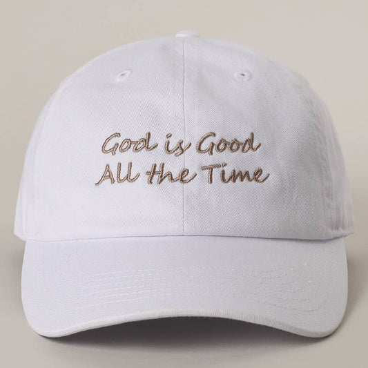 God is Good All The Time Embroidery Cotton Baseball Cap