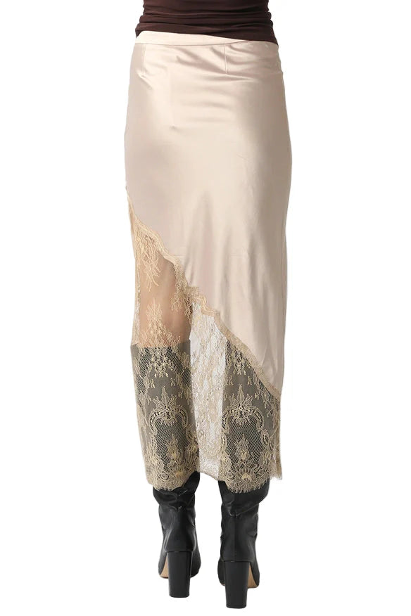 Satin Lace Skirt