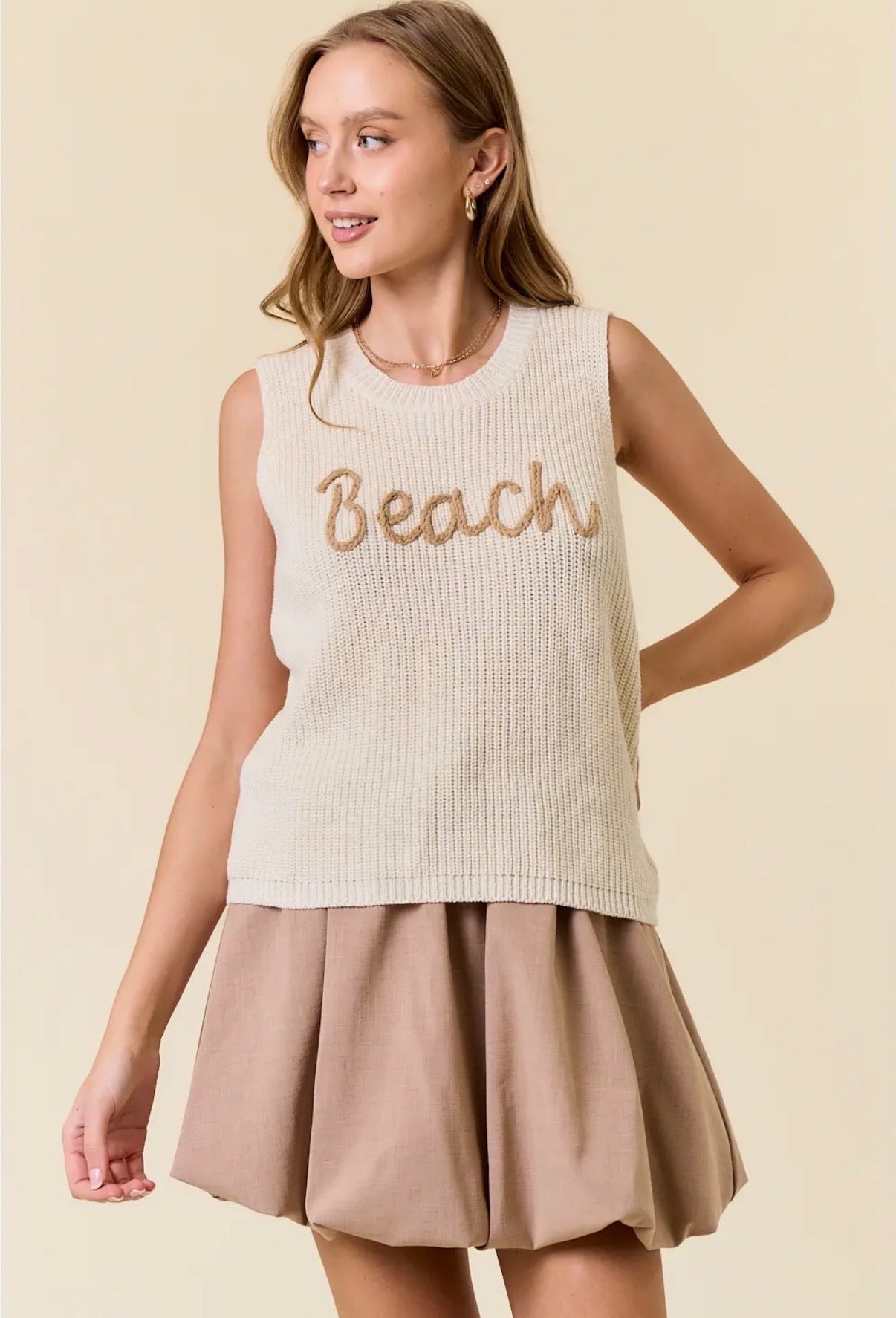 Beach Knit Sweater Tank