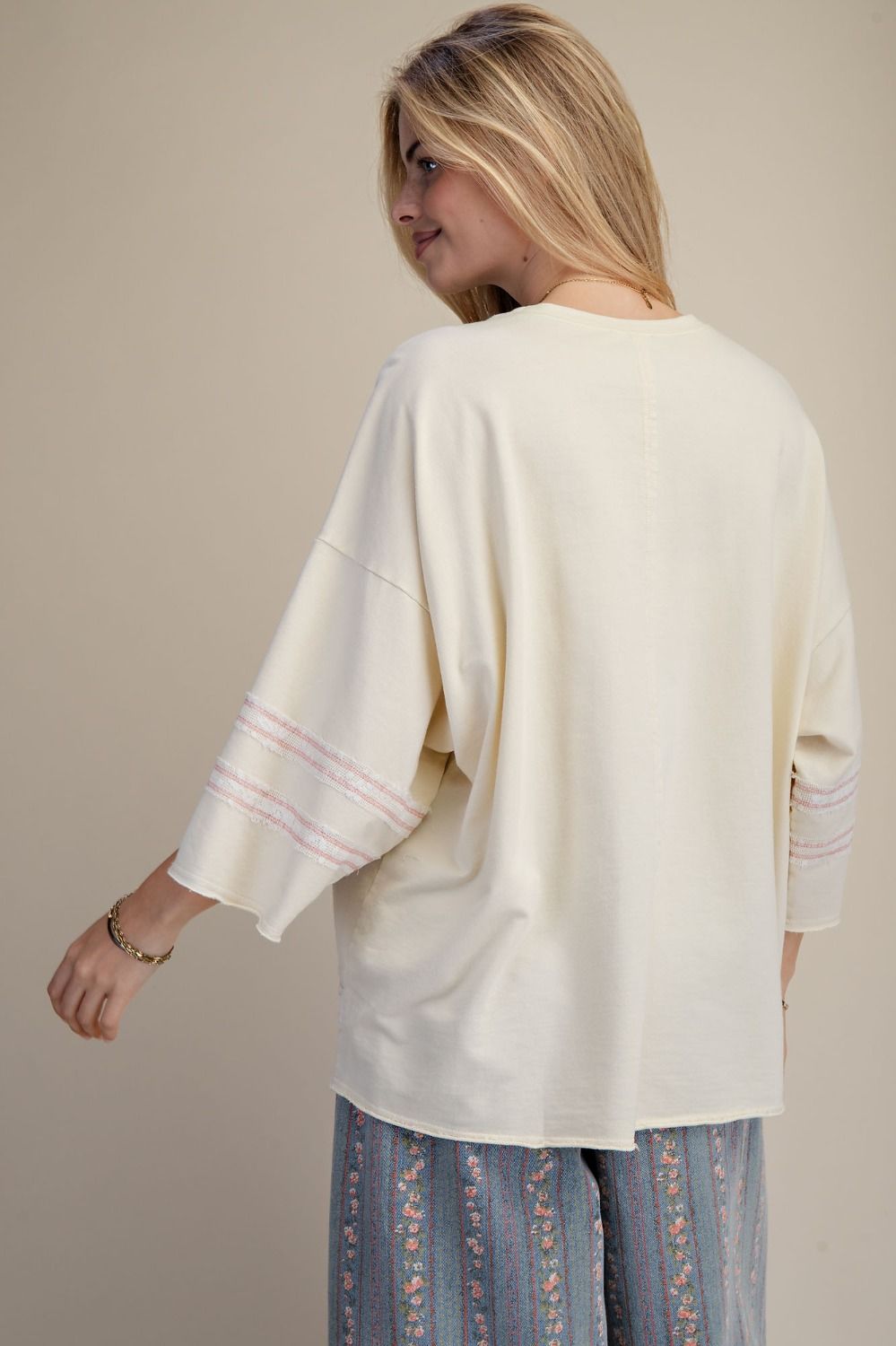 FAITH PATCH FRONT WASHED TERRY PULLOVER
