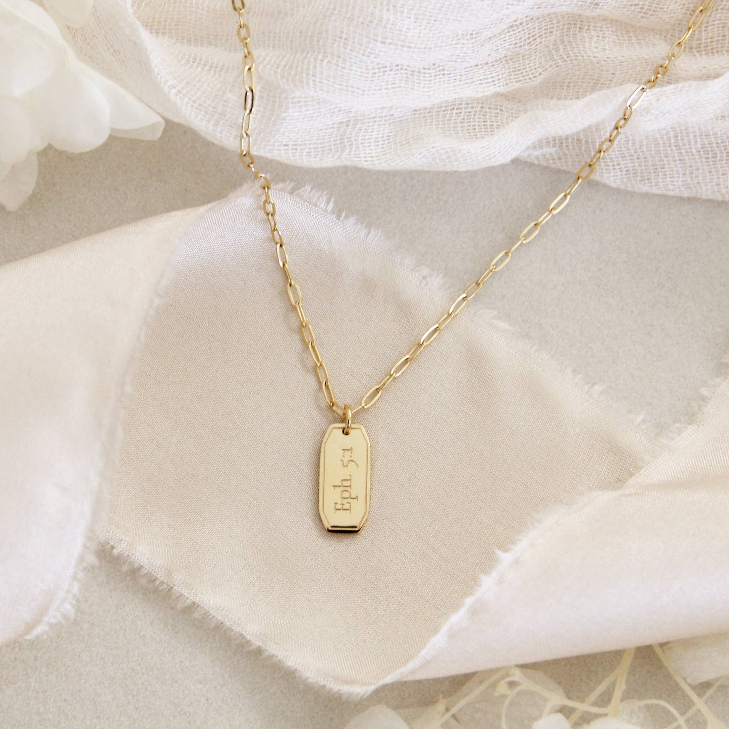 Beloved Necklace, Ephesians 5:1: Yellow Gold