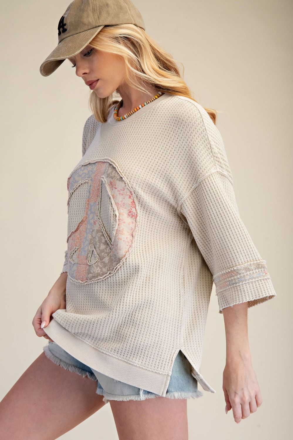 Peace Patch Washed Thermal Top