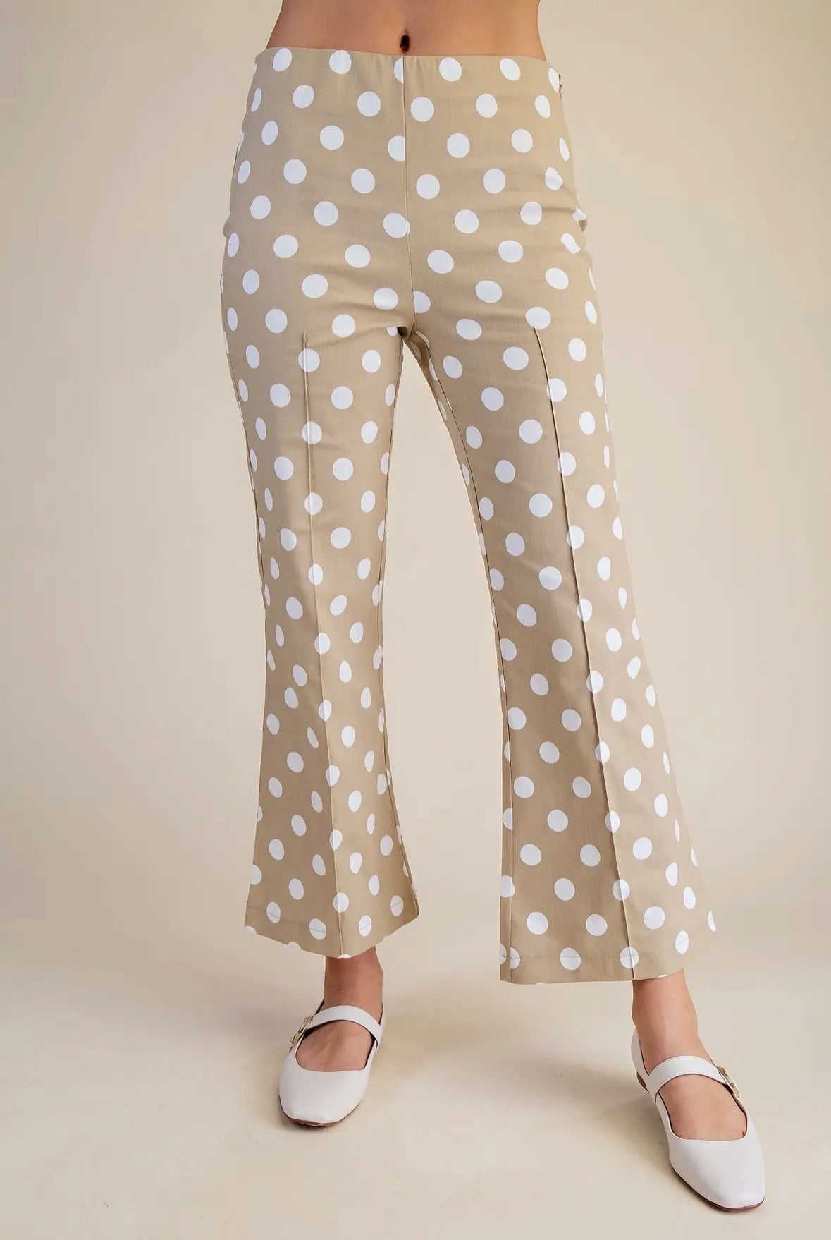 Flare Crop Polka Dot Pants
