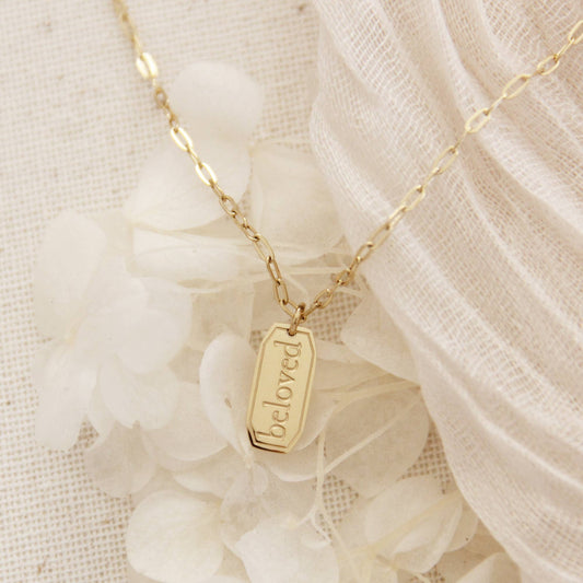 Beloved Necklace, Ephesians 5:1: Yellow Gold