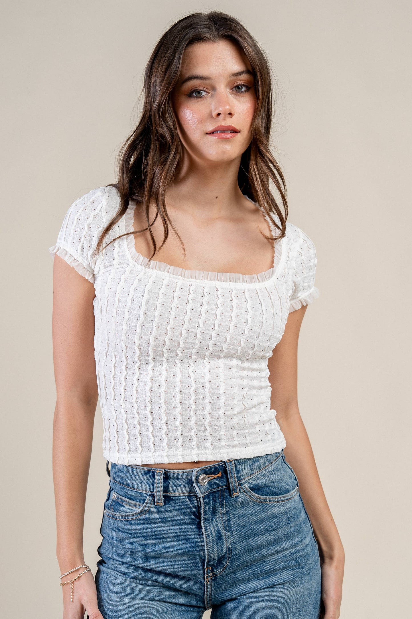 TEXTURED KNIT TOP