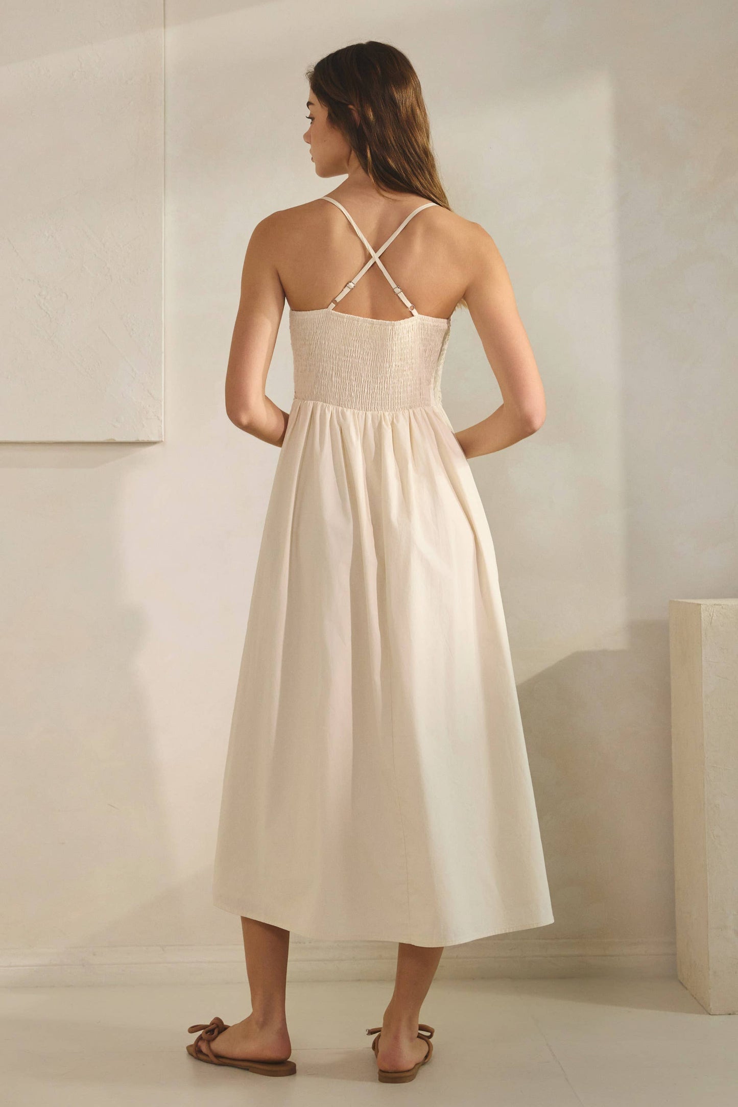 Haze Crochet Knit Contrast Midi Dress