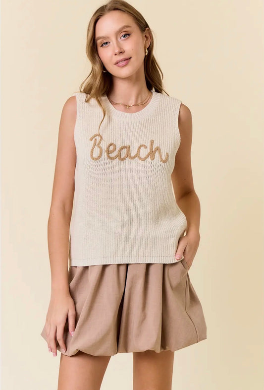 Beach Knit Sweater Tank