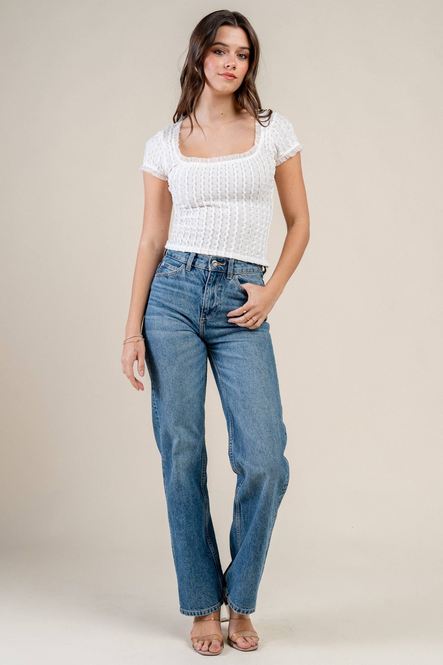 TEXTURED KNIT TOP