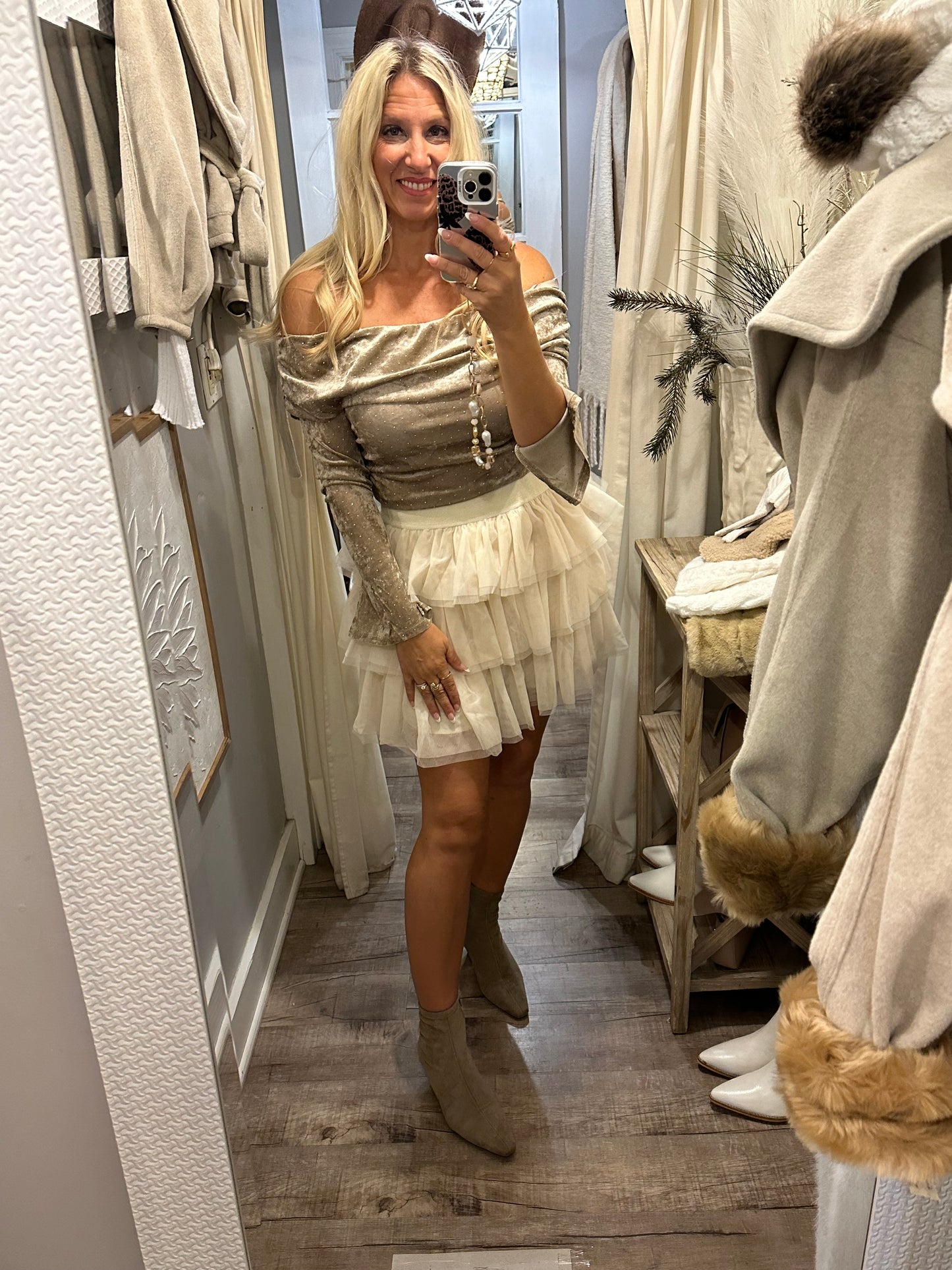 Tulle Short Layered Skirt