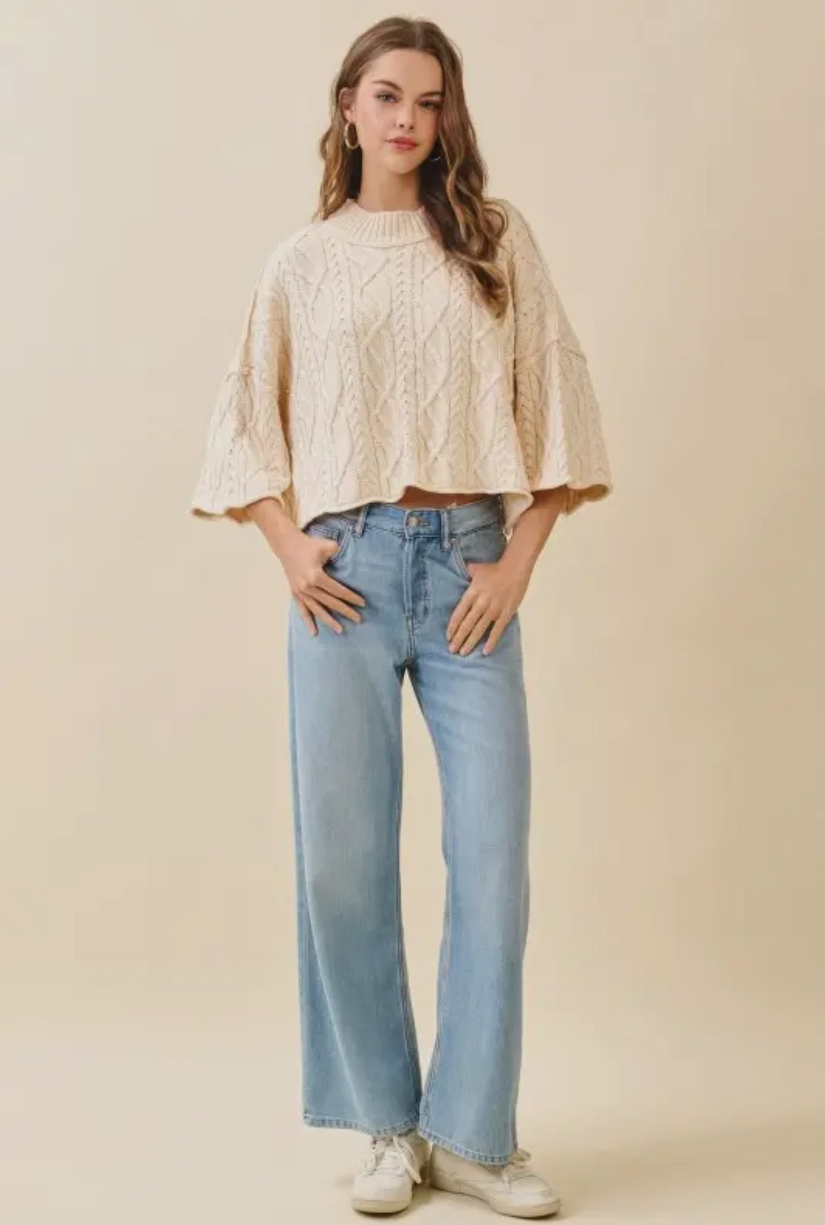 Cropped Cable Knit