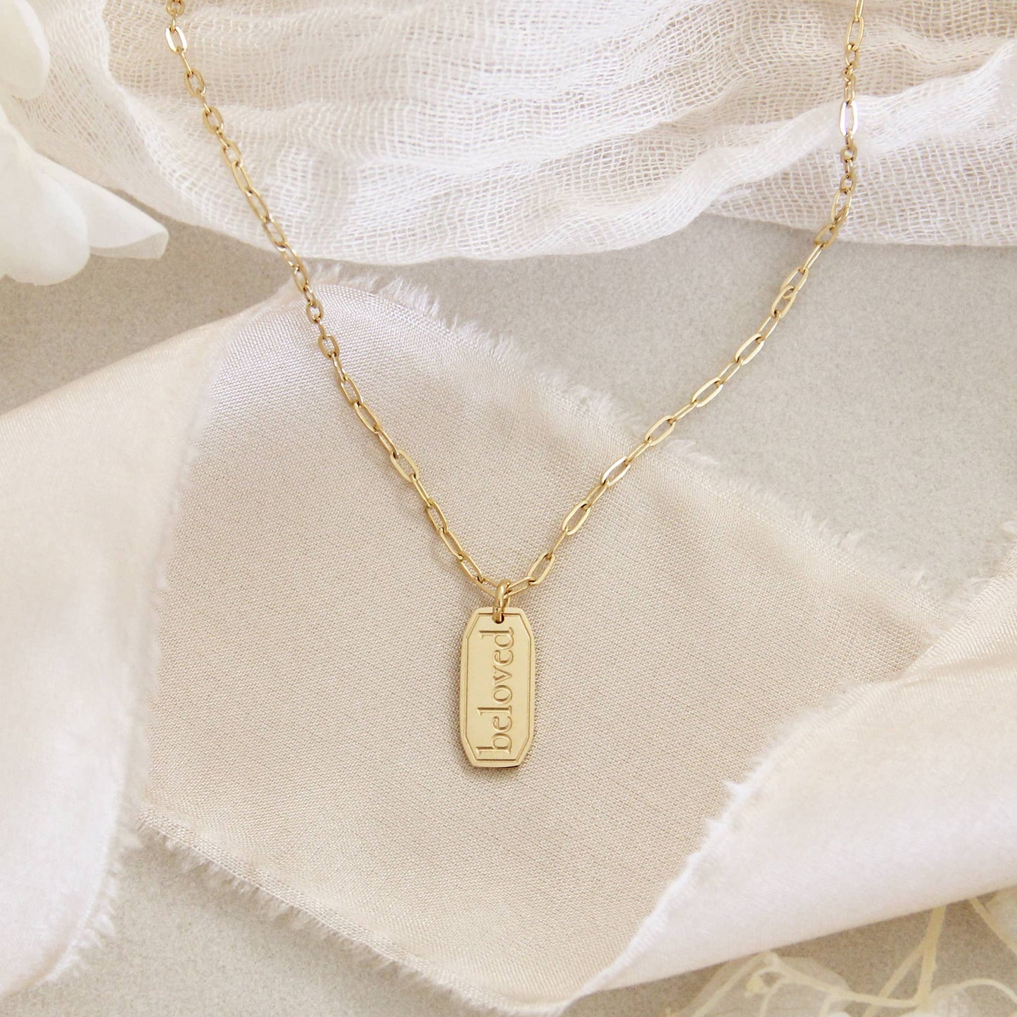 Beloved Necklace, Ephesians 5:1: Yellow Gold