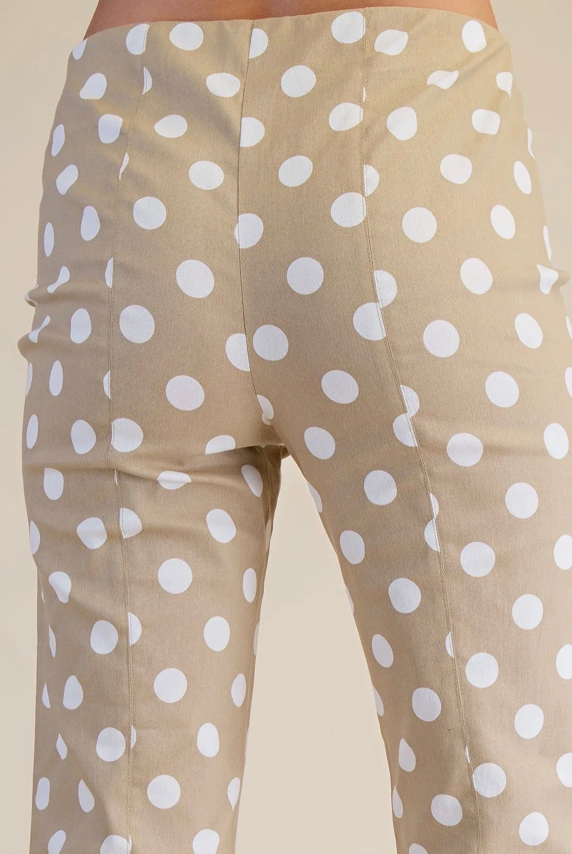 Flare Crop Polka Dot Pants