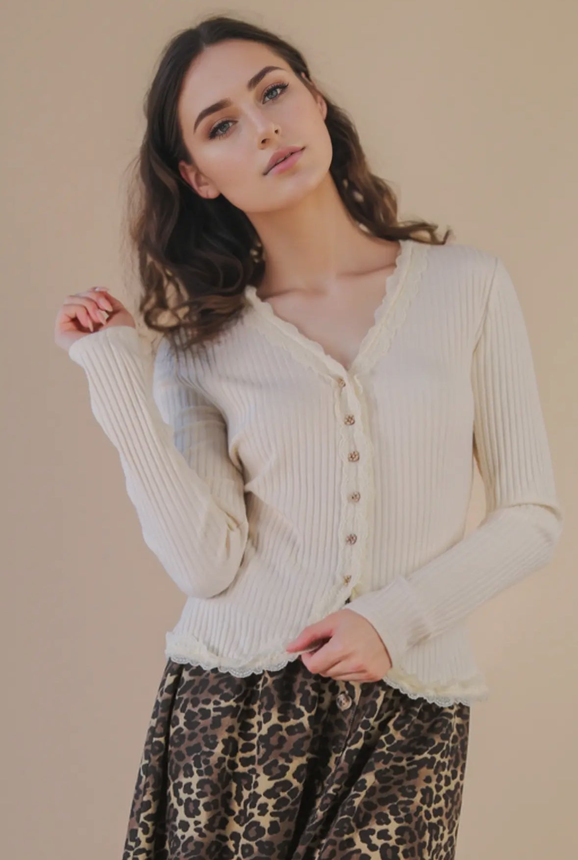 Lace Button Shirt