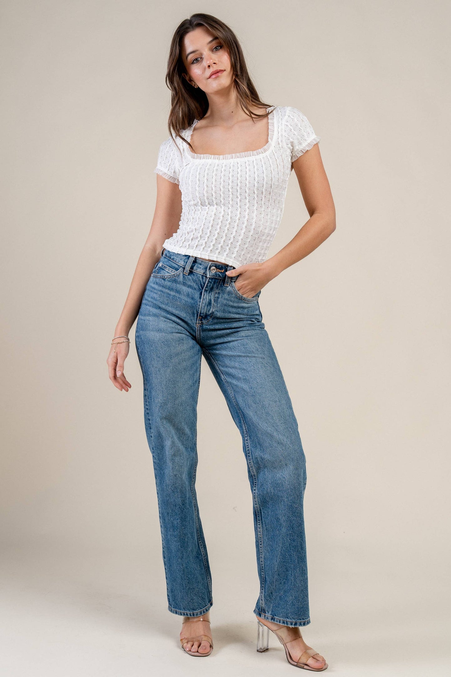 TEXTURED KNIT TOP