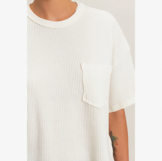 Mineral Wash Waffle Pocket Tee