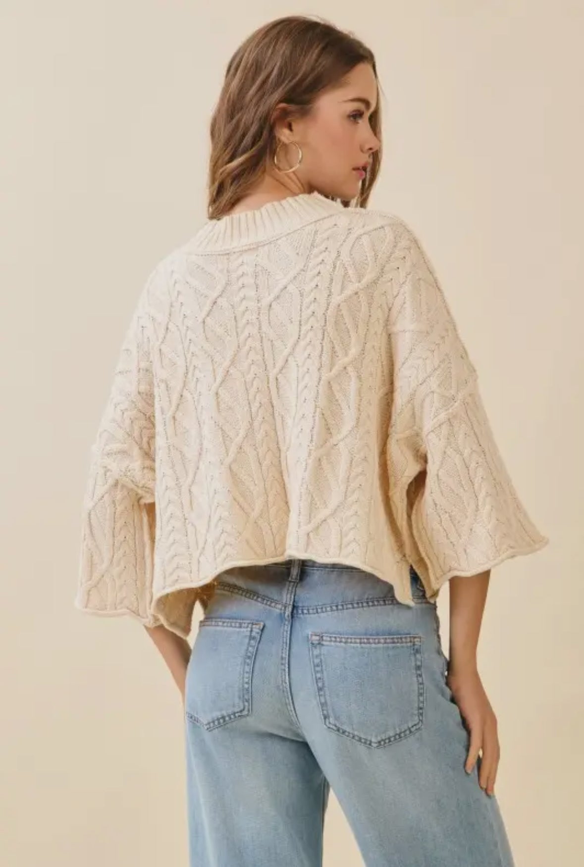 Cropped Cable Knit