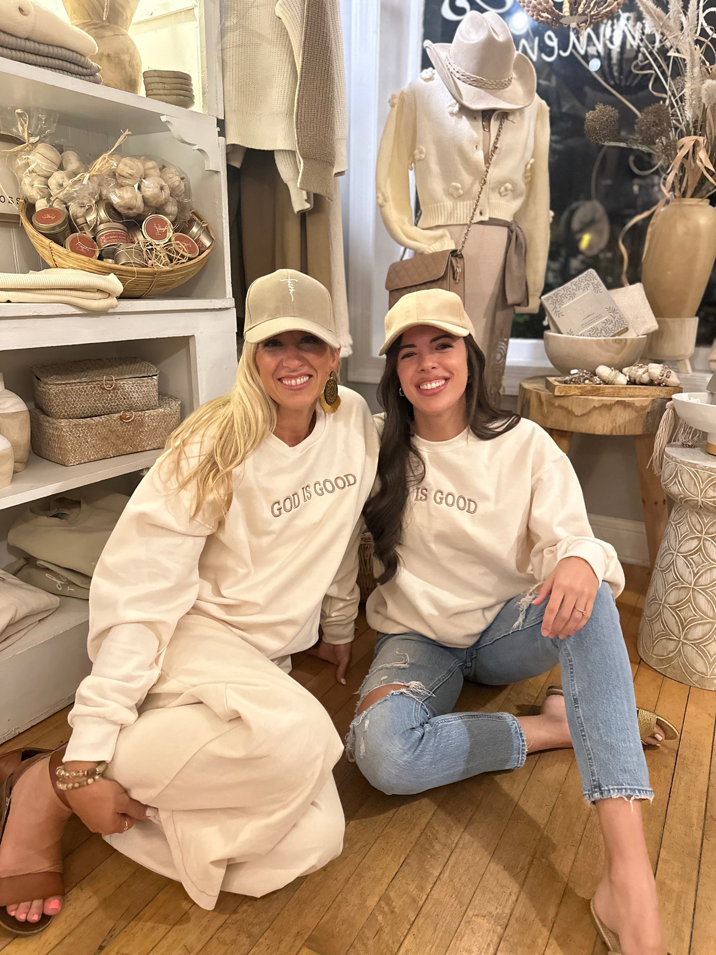 Embroidered God is Good Sweatshirt