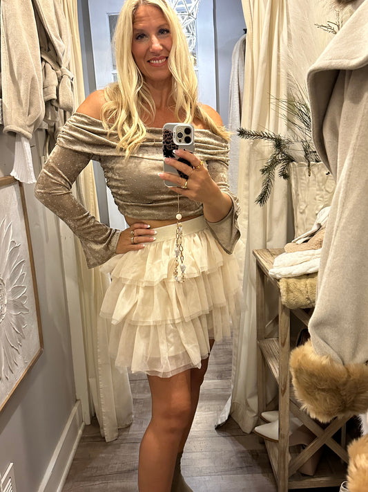 Tulle Short Layered Skirt