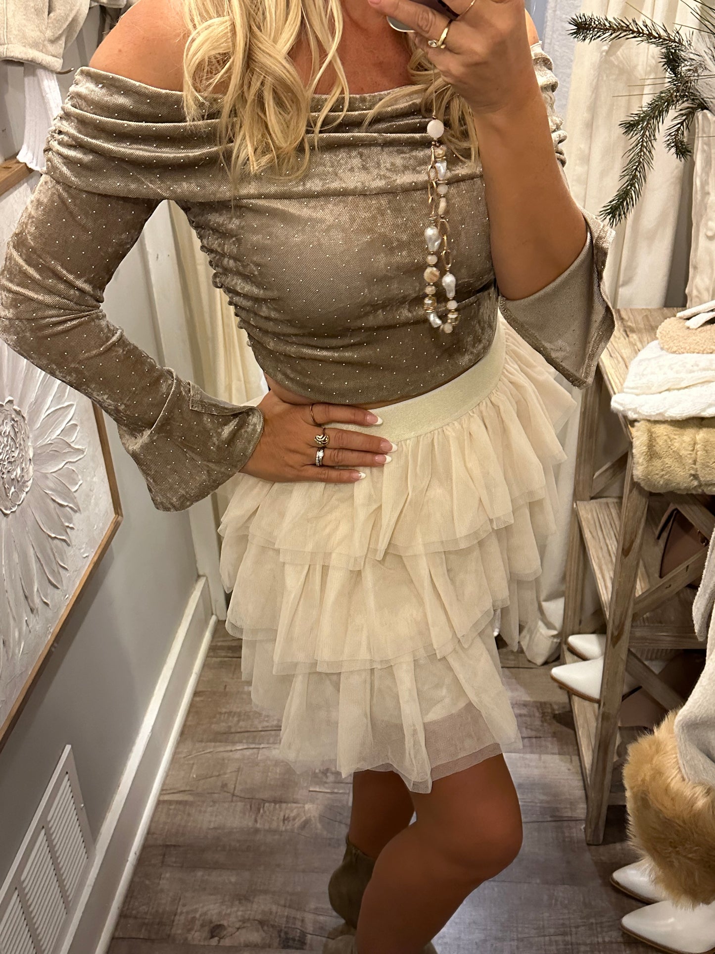 Tulle Short Layered Skirt