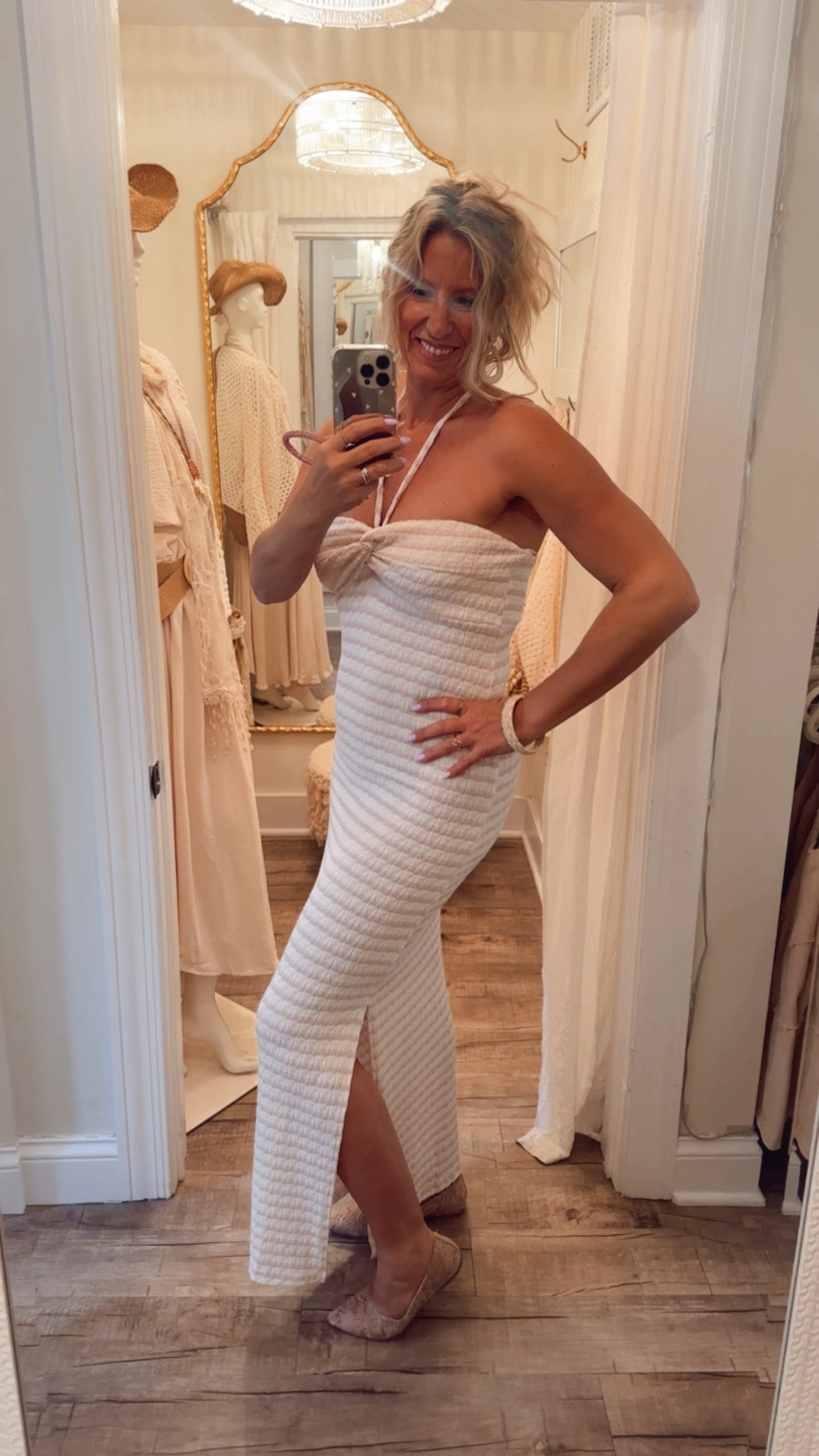 Striped Fitted Dress