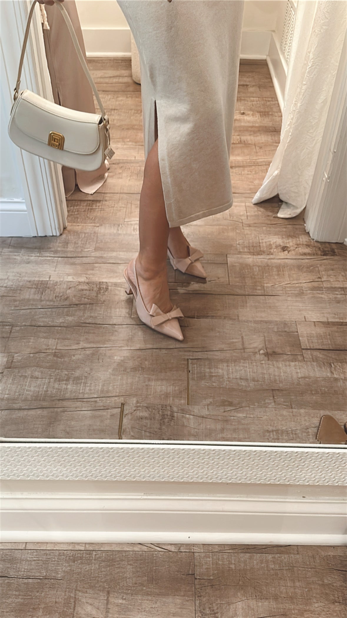 Patten Leather Bow Kitten Heels