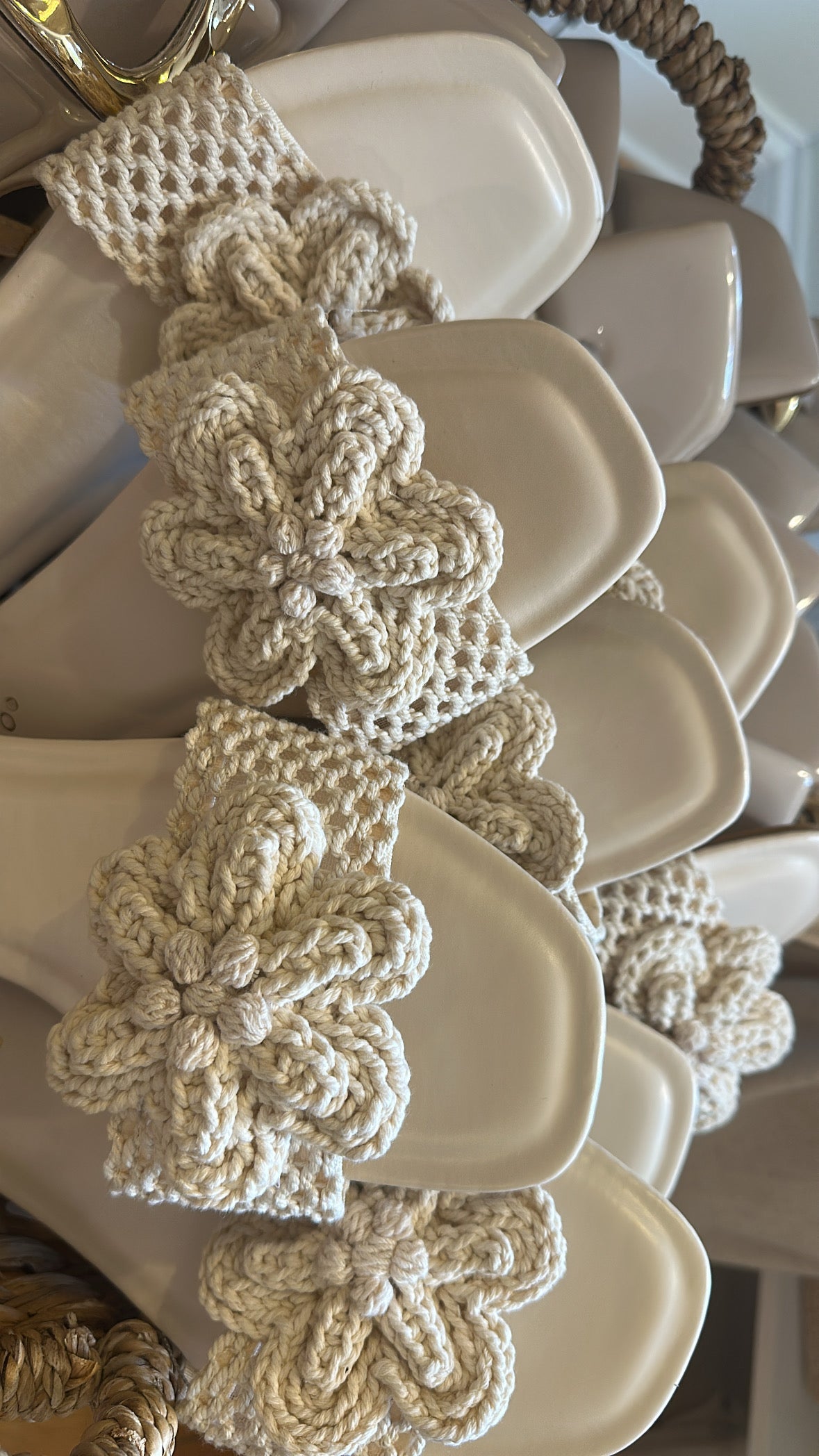 Crochet Beige Sandals