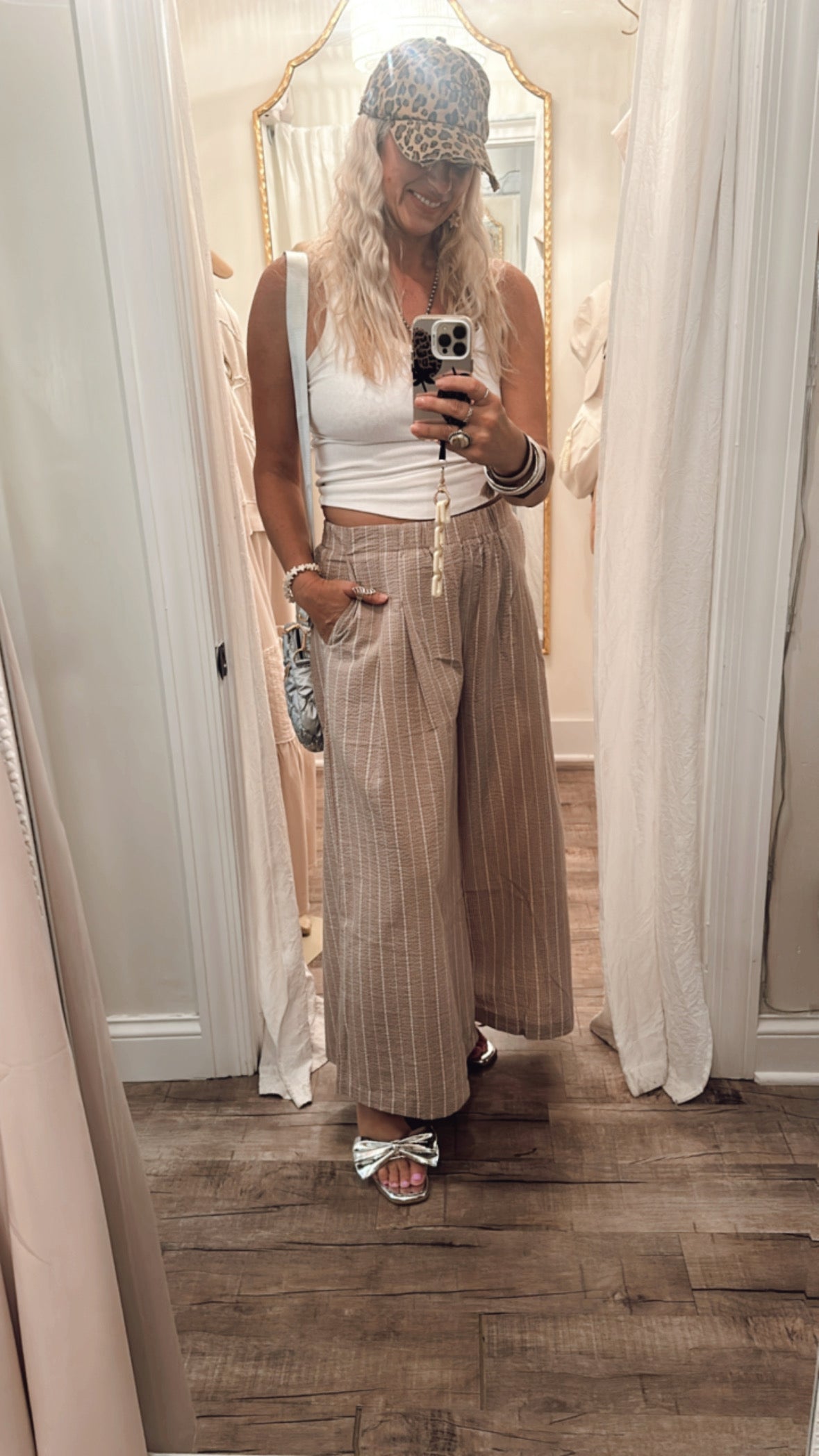 Stripe Wide Leg Pants