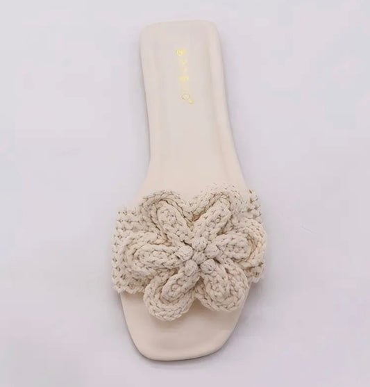 Crochet Beige Sandals