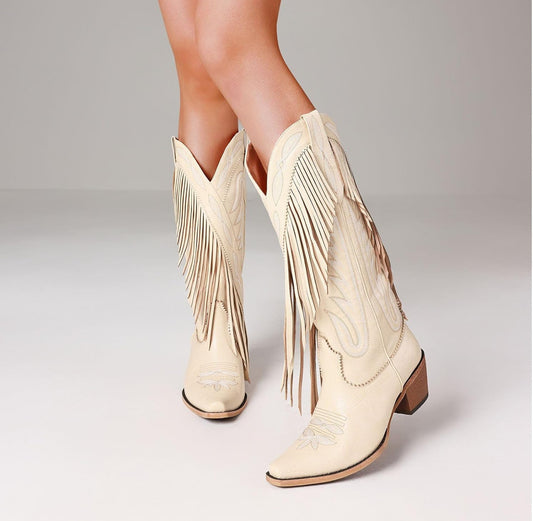 Boho Chic Fringe Boots
