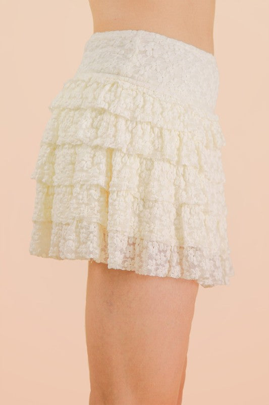 Lace Ruffled Skirt w/ Shorts
