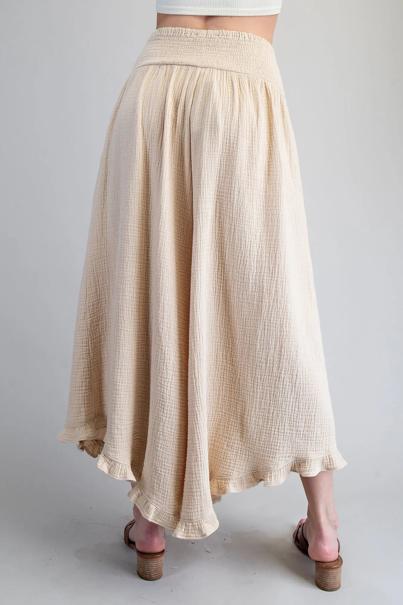 Mineral Washed 100% Cotton Gauze Pants