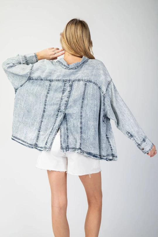 High End Vibe Soft Jean Shacket