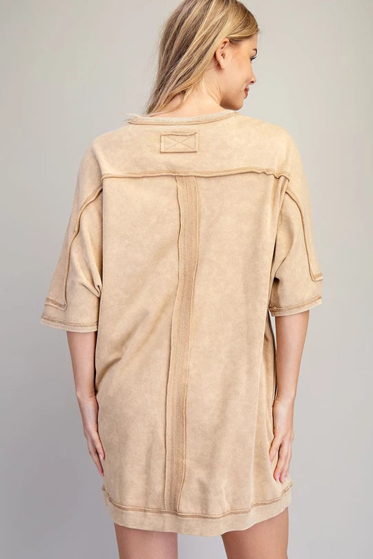 Mineral Washed Sweatshirt Dress