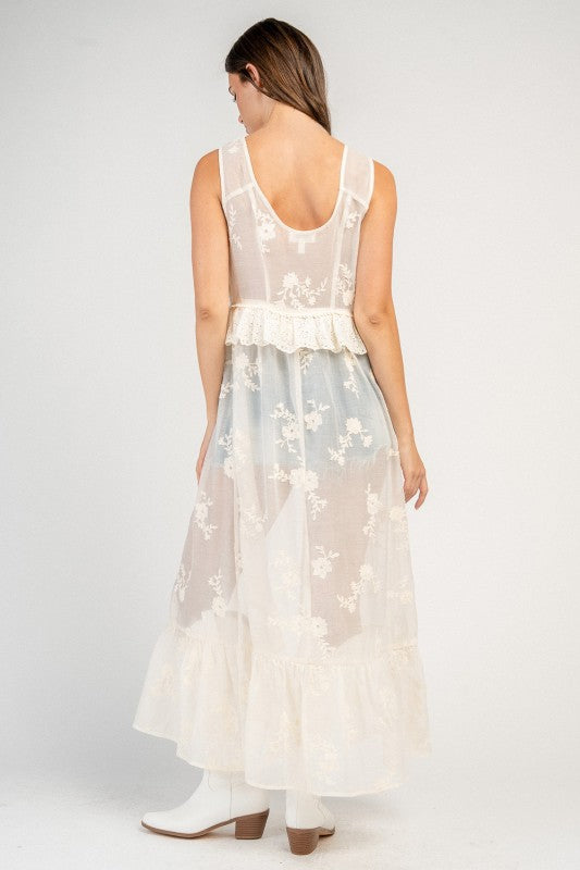 Sleeveless Maxi Duster