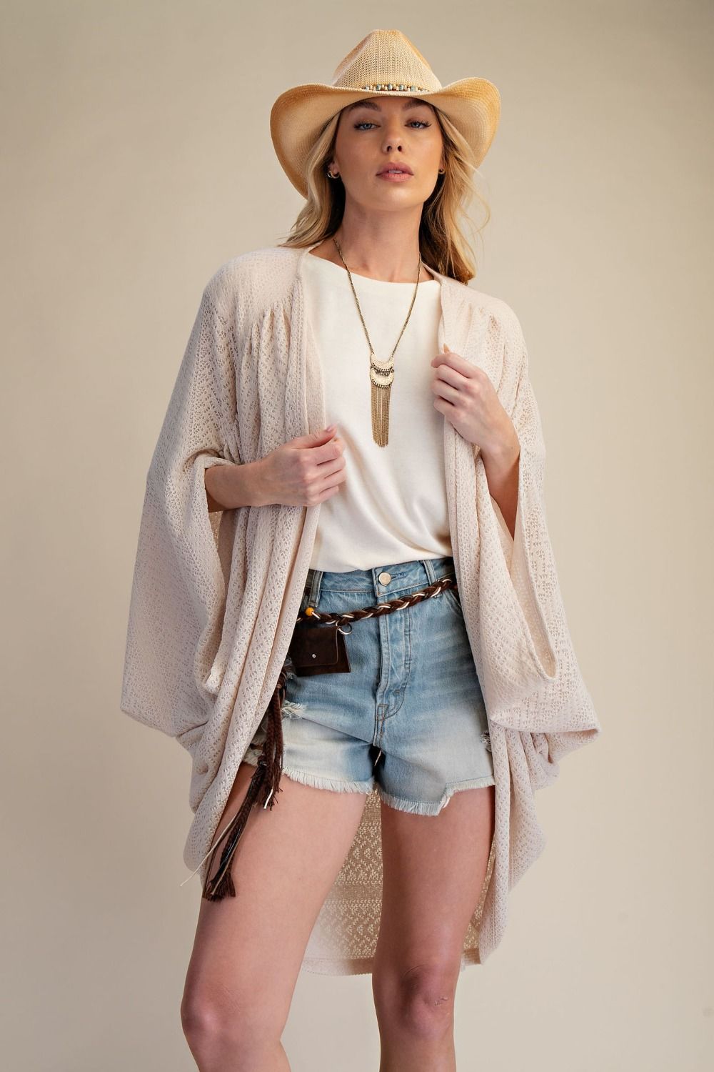 SOFT KNIT COCOON DUSTER