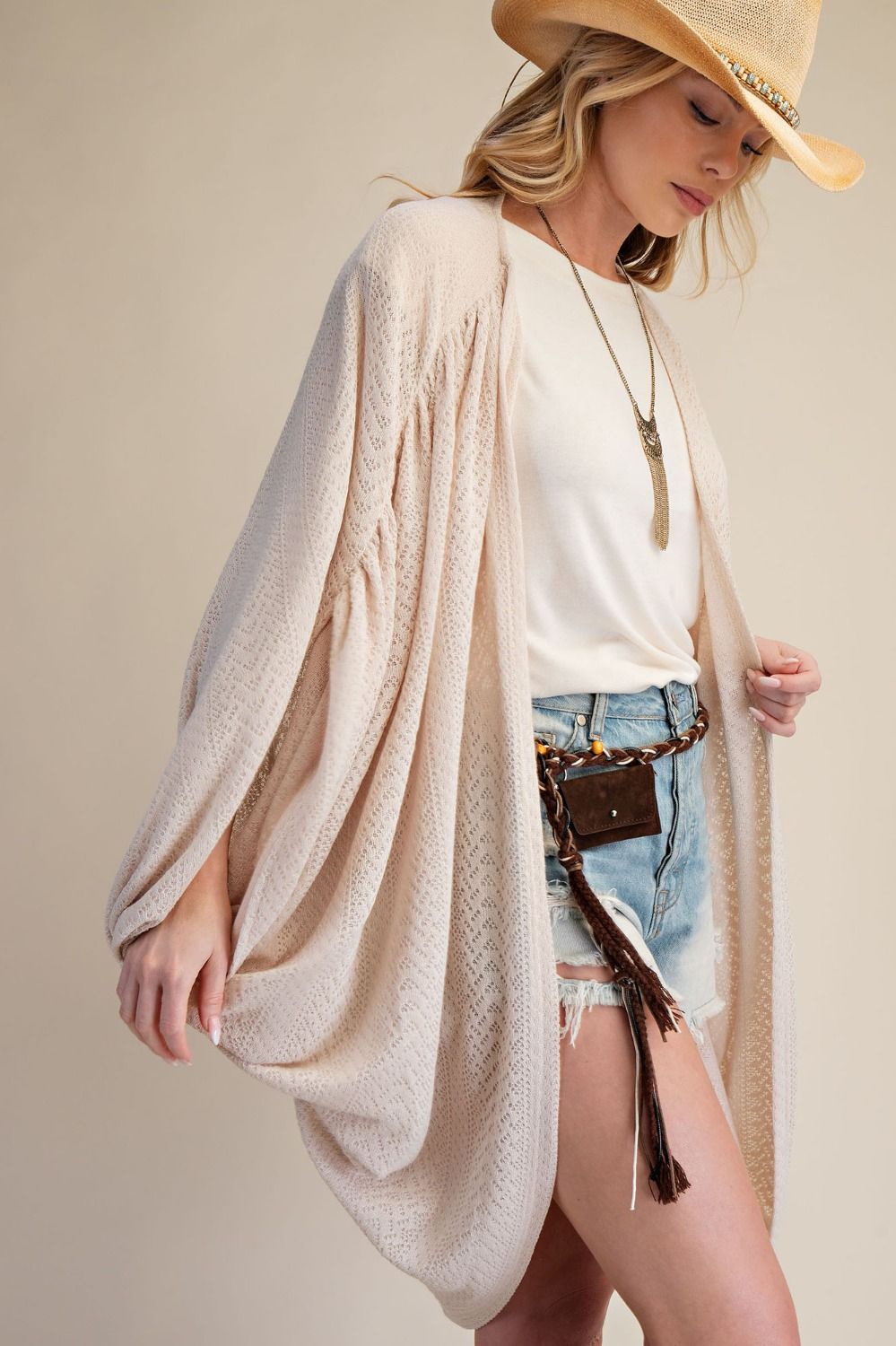 SOFT KNIT COCOON DUSTER