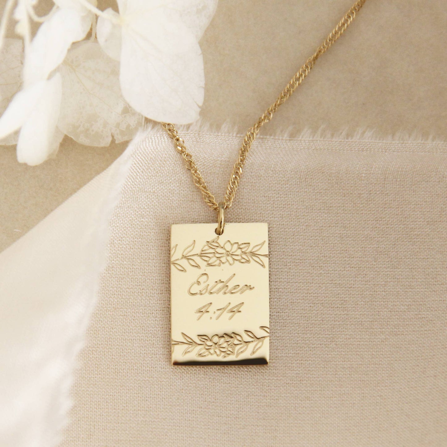 For Such A Time As This Necklace, Esther 4:14 Necklace: Yellow Gold