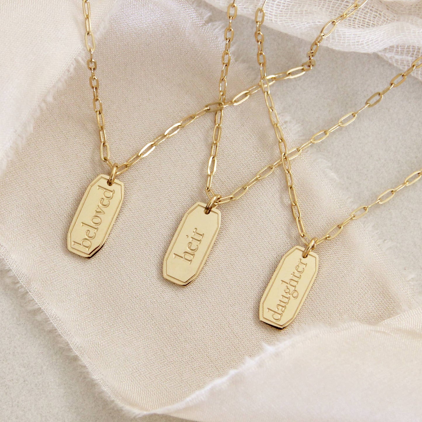 Beloved Necklace, Ephesians 5:1: Yellow Gold